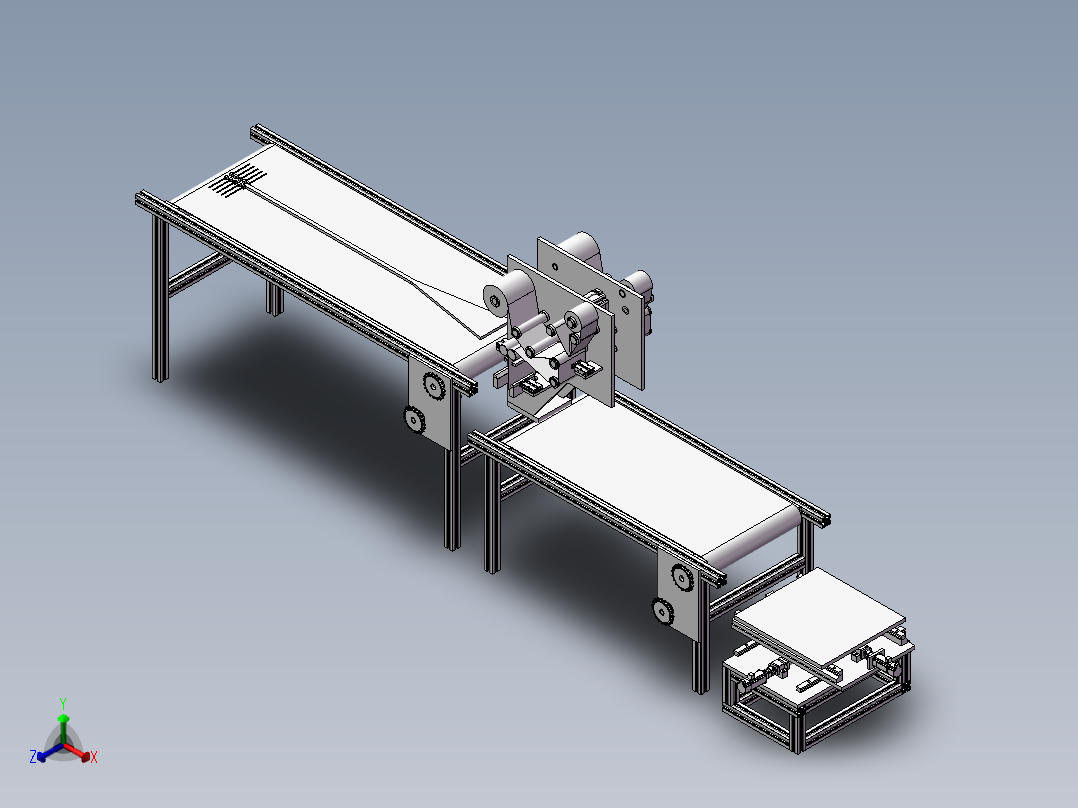 自动包装封箱机正等轴测图