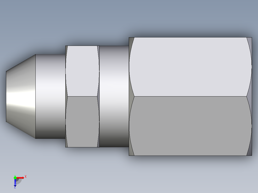 卡套式工业通用硬管接头EO_Weld_connector_AS06ZL71俯视图