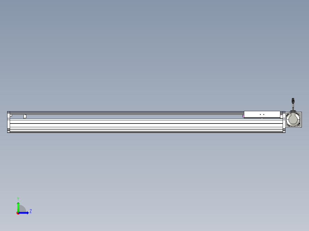 东锦同步带传动-直线滑台模组DH210B-L150-S1250-BL-P750W-C3左视图