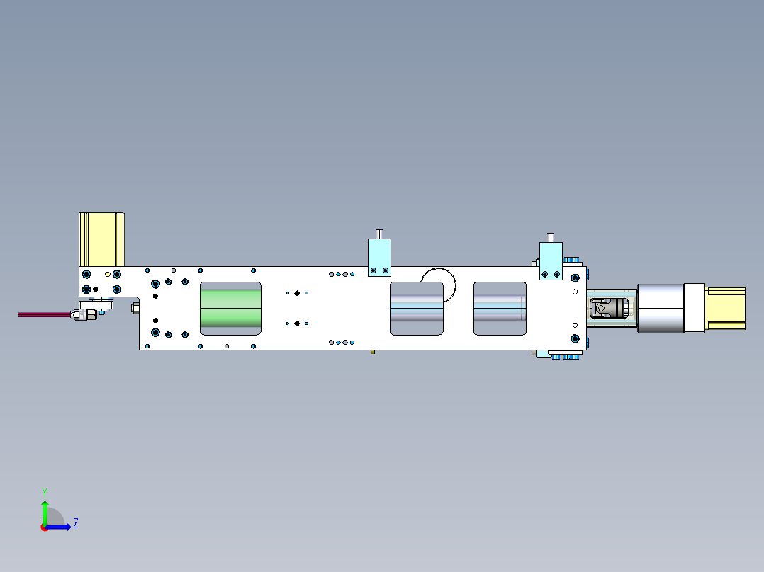 天窗生产线150装配工位左视图