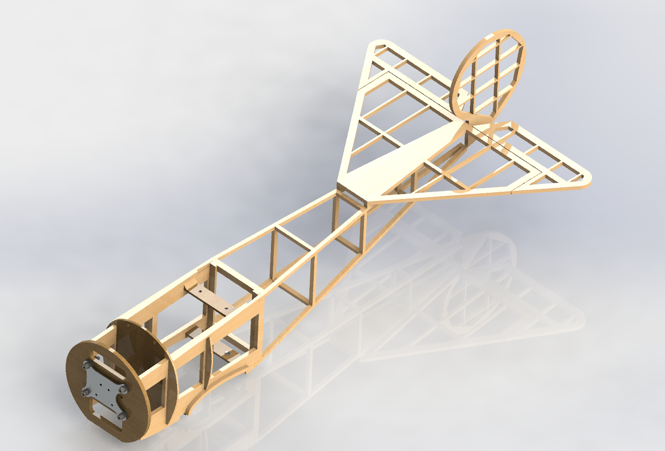 F 福克三翼机 14比例遥控航模飞机 机械设计参考资料 3D建模