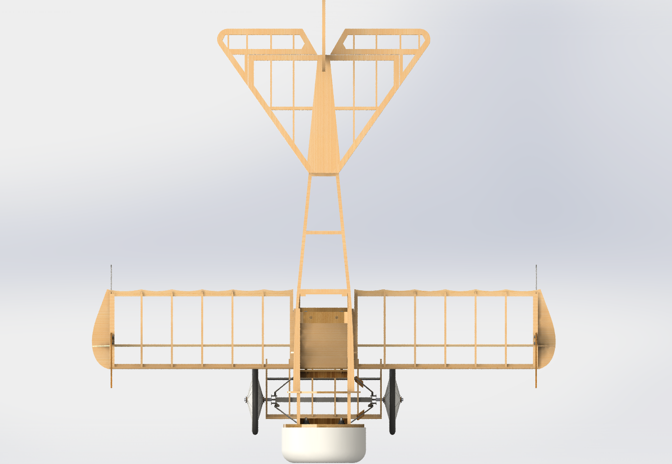 F 福克三翼机 14比例遥控航模飞机 机械设计参考资料 3D建模