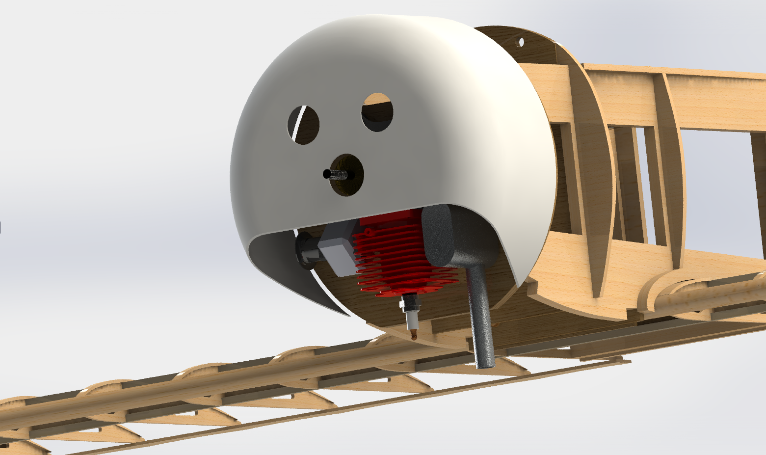 F 福克三翼机 14比例遥控航模飞机 机械设计参考资料 3D建模