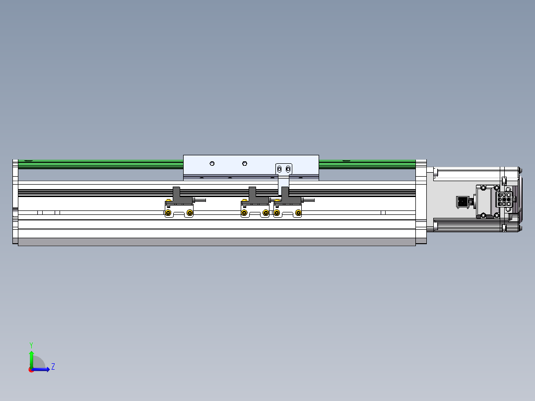 MTH丝杆半封闭模组MT120BS-BC-400W左视图