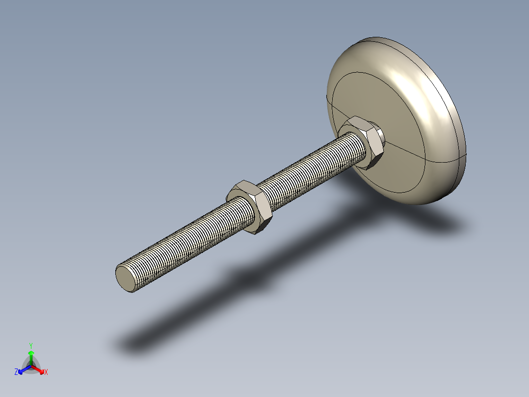 型材-KJN M16 _0 HINGED FOOT KJN527186正等轴测图