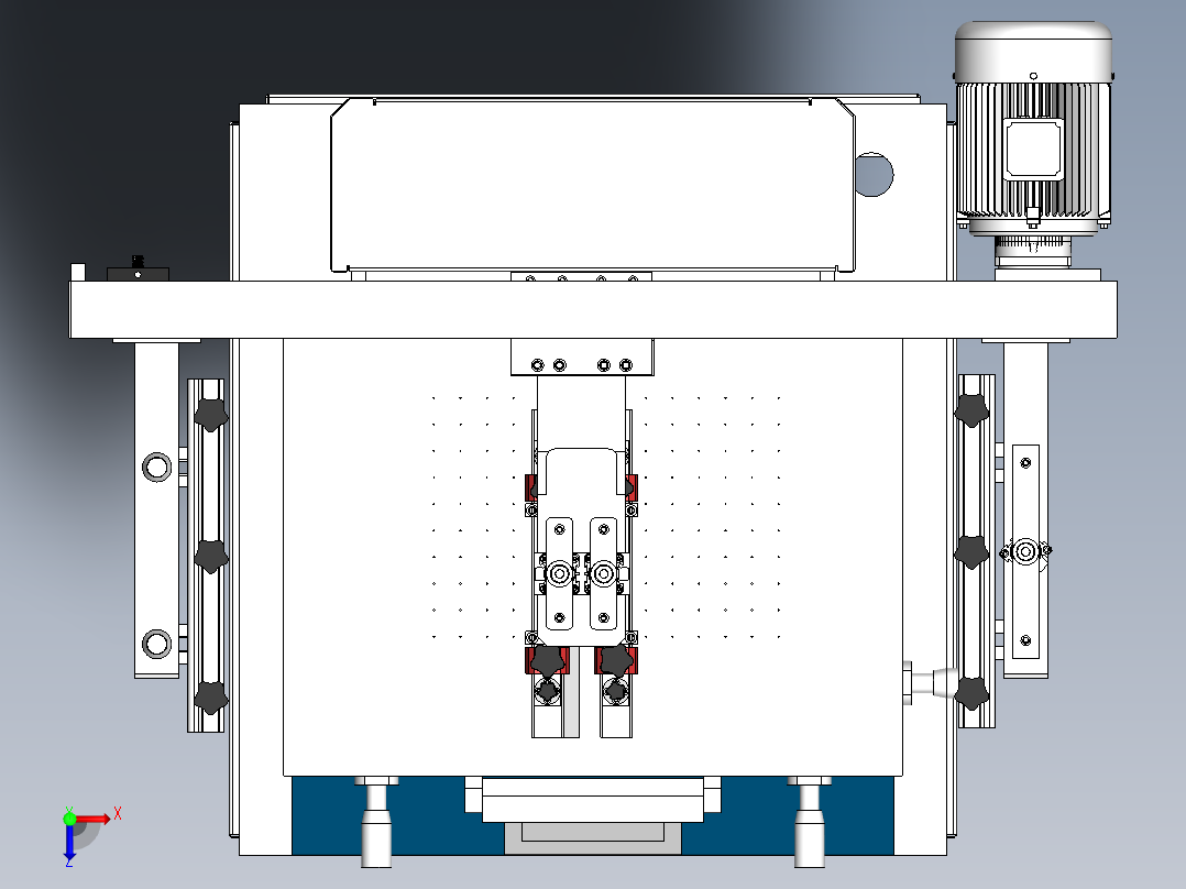 平面丝网印刷机三维SW模型1341898俯视图