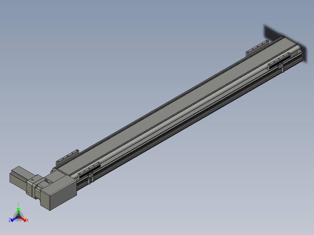 直线模组LHB17-L40-S1350-BR设计图纸正等轴测图