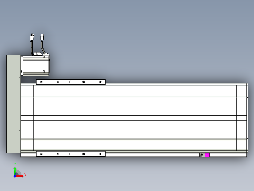 VF丝杆传动-一般环境VF27-Lxx-C-S500-BR-ZP75-D3前视图