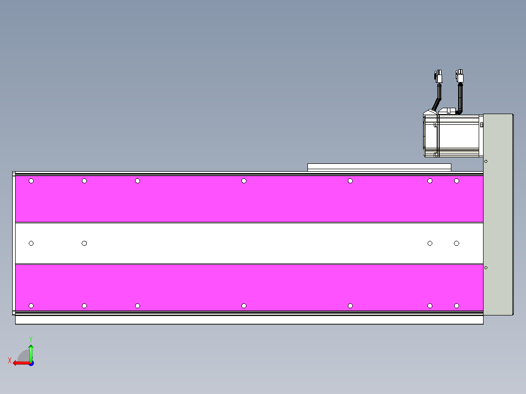 VF丝杆传动-一般环境VF27-Lxx-C-S500-BR-ZP75-D3后视图