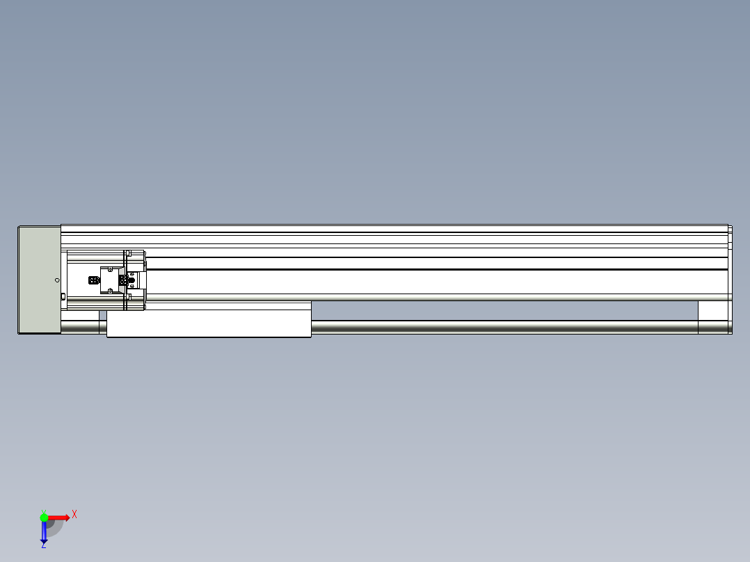 VF丝杆传动-一般环境VF27-Lxx-C-S500-BR-ZP75-D3俯视图