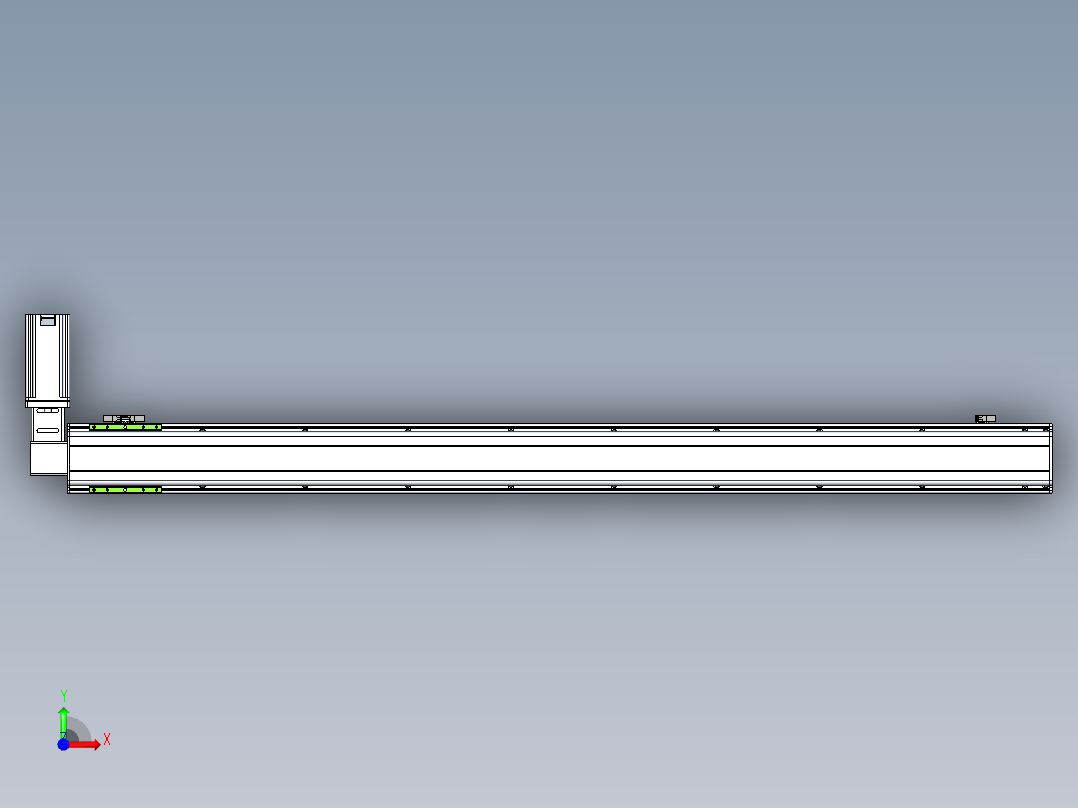 同步带滑台-半封闭B13-L90-S1650-R-Z86-D3前视图