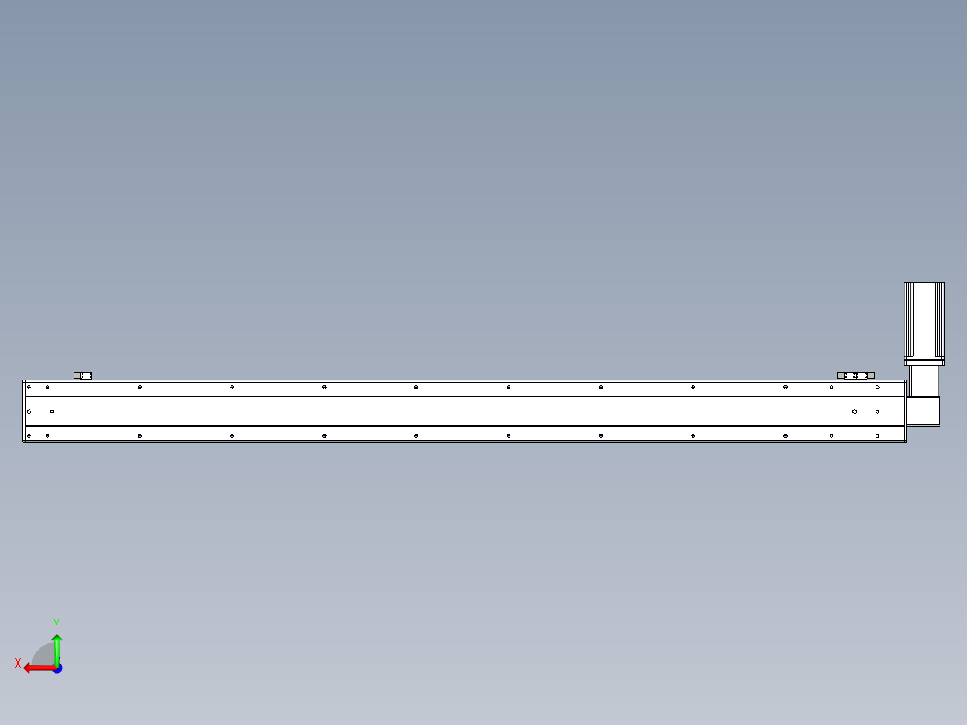 同步带滑台-半封闭B13-L90-S1650-R-Z86-D3后视图