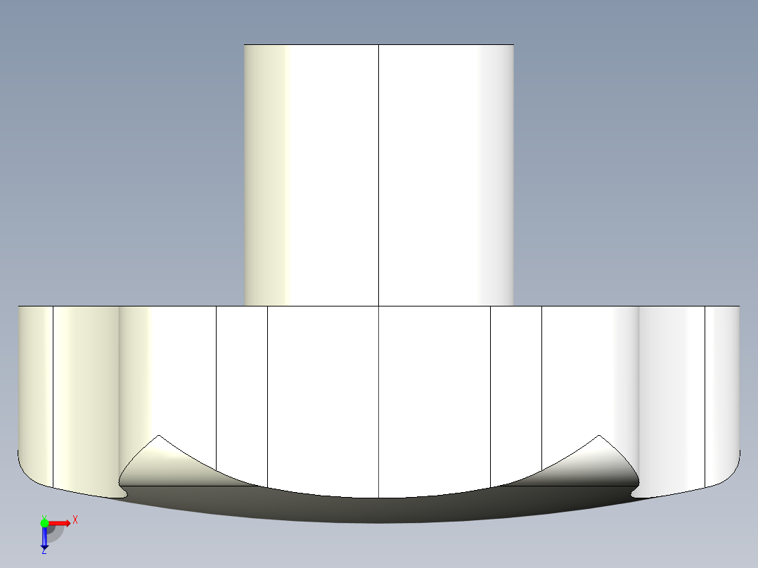 星型把手(不銹鋼)2469(A)-3D多系列多零件图纸模型俯视图