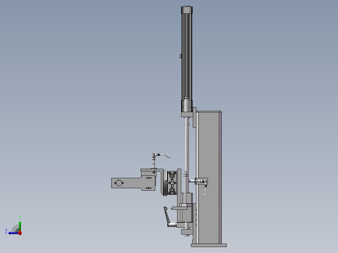 气缸式机械手右视图