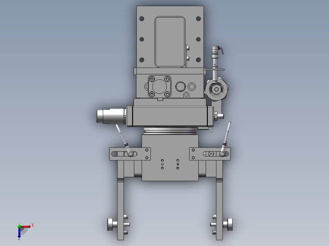 气缸式机械手俯视图