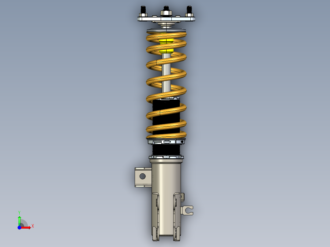单极管式卷筒避震器前视图