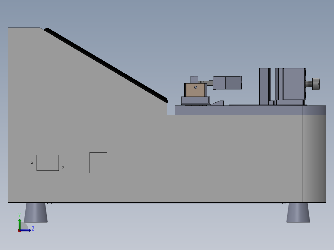复合材料的弯曲硬挺度测试（sw22可编辑+工程图）左视图