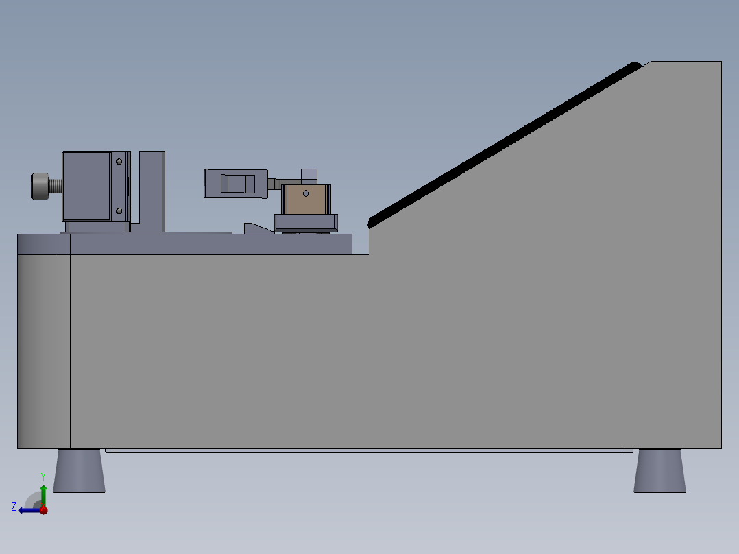 复合材料的弯曲硬挺度测试（sw22可编辑+工程图）右视图