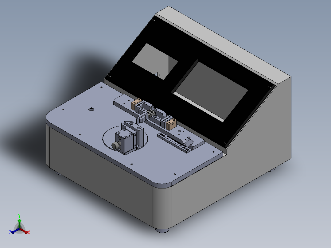 复合材料的弯曲硬挺度测试（sw22可编辑+工程图）正等轴测图