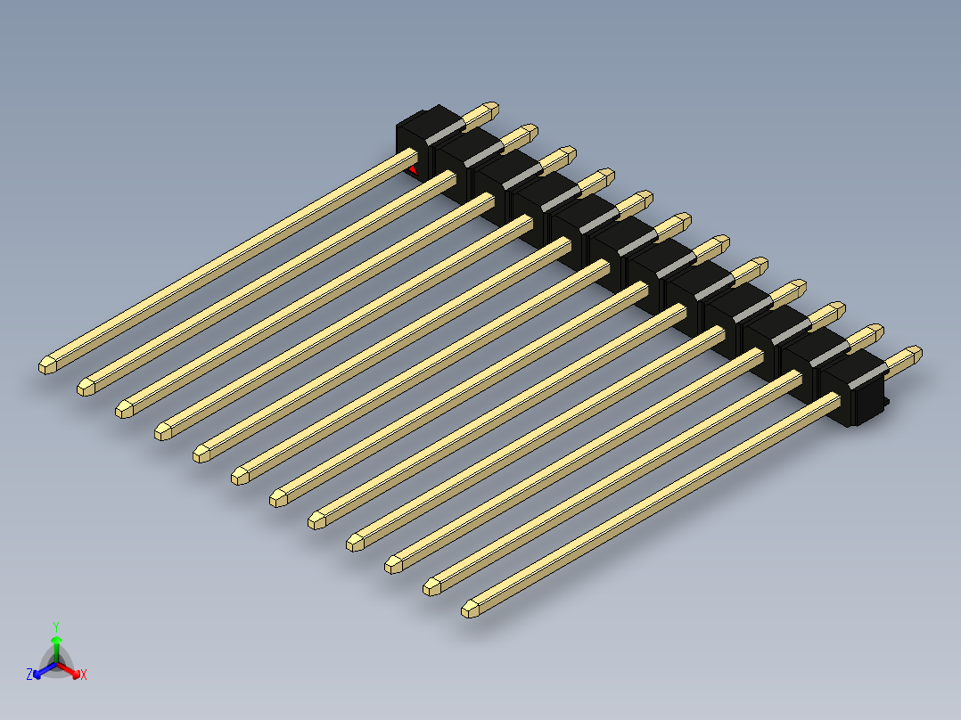 彩色公头100mil（2.54mm）系列-DS1021_black_1x12p_100mil_Type43_rev1.0
