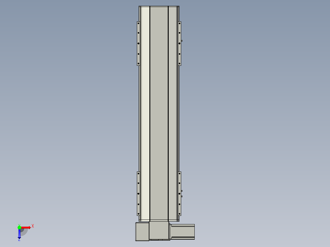 直线模组LHB21-L40-S750-LD设计图纸俯视图