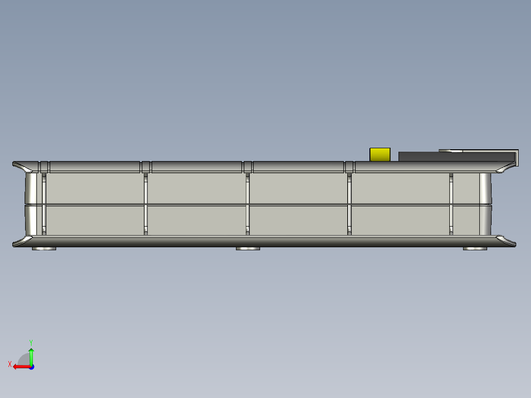 国标电源排插15孔+2网线 STP PROE后视图