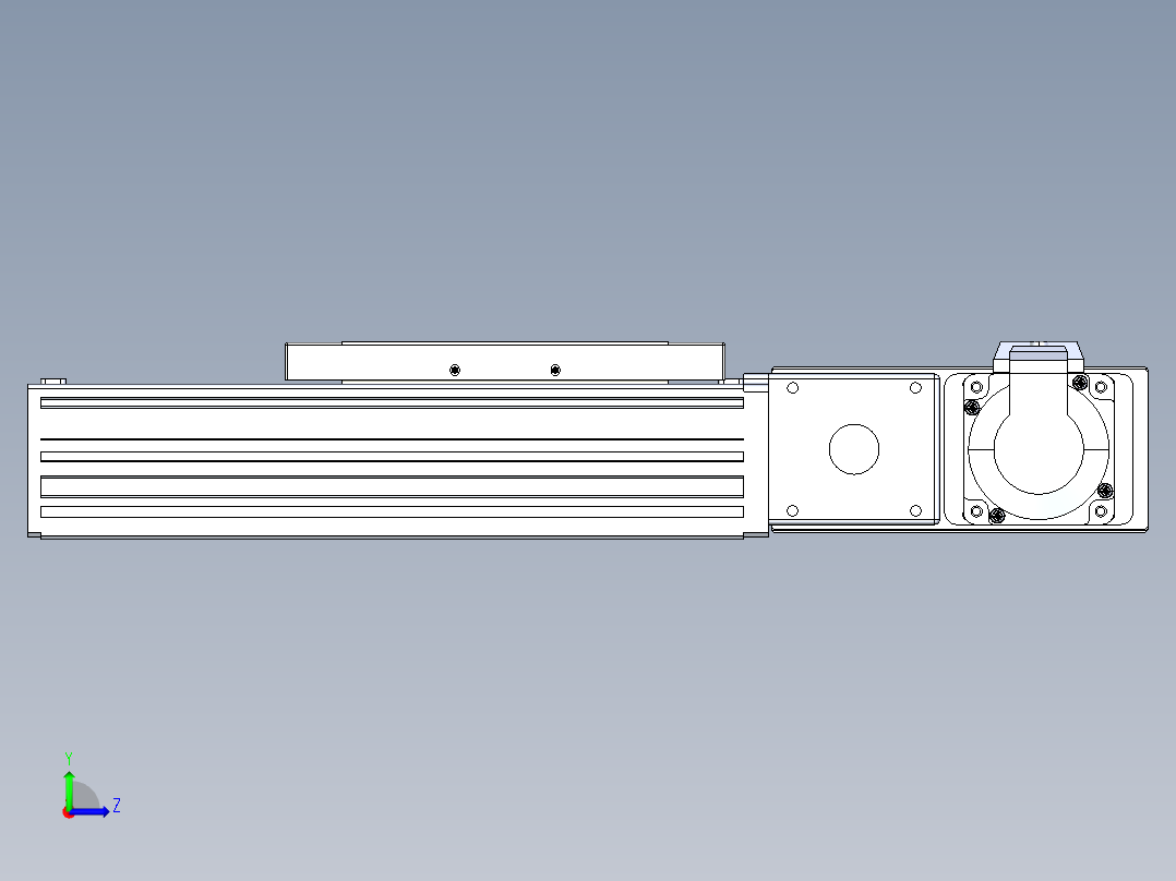 同步带全封闭直线模组TPA-HCB-120D-90-L50-MR-C-P40-N3左视图