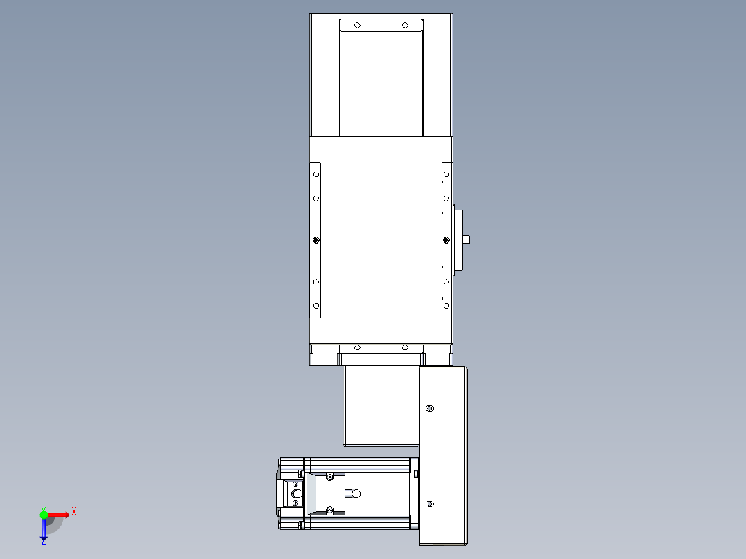 同步带全封闭直线模组TPA-HCB-120D-90-L50-MR-C-P40-N3俯视图