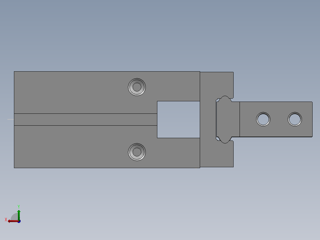 夹紧气缸HFZ20后视图