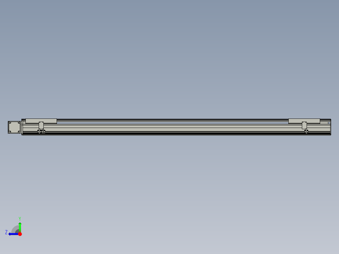 直线模组LHB21-L40-S1900-L(B)设计图纸右视图