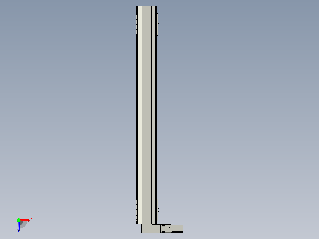 直线模组LHB21-L40-S1900-L(B)设计图纸俯视图
