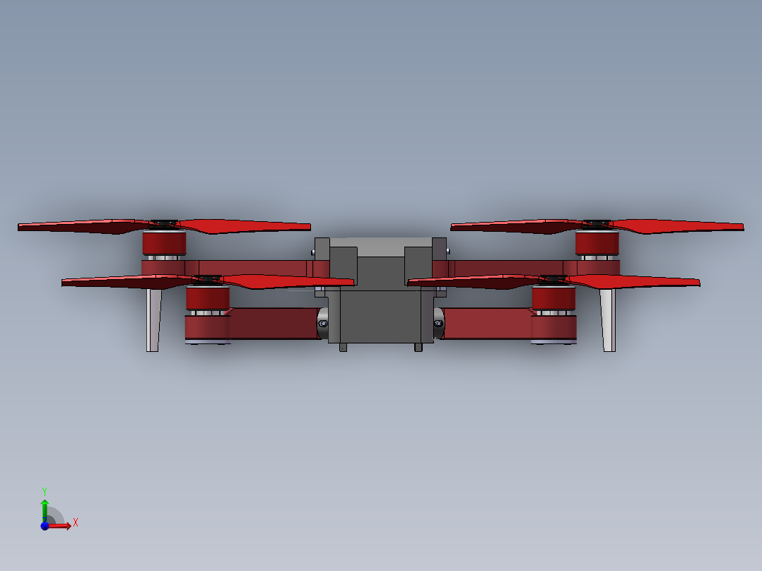SW三维 飞行器装配体前视图