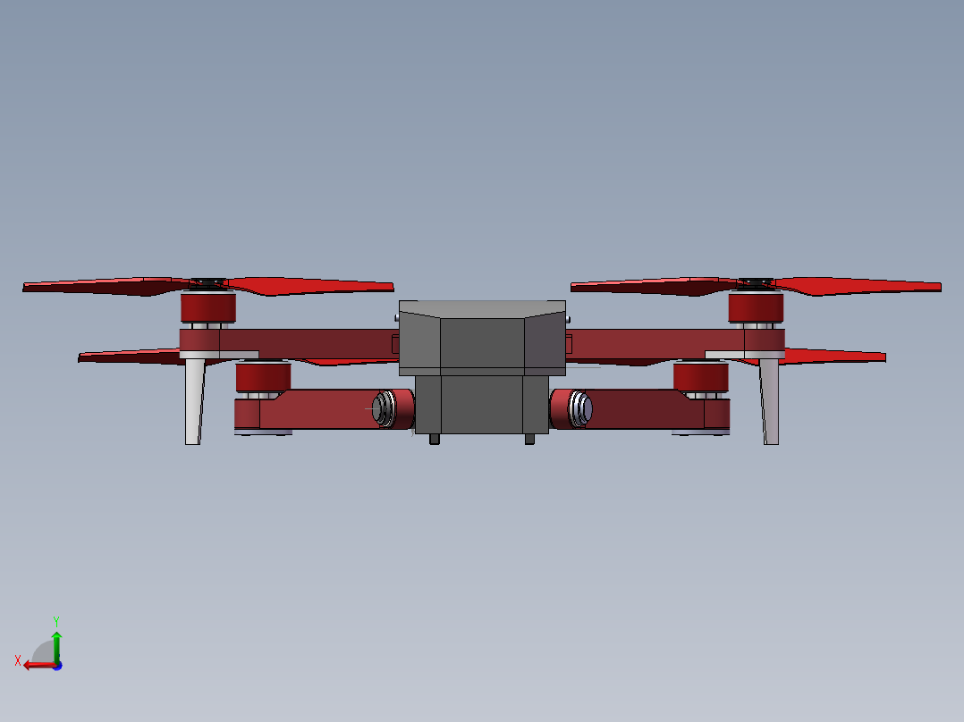 SW三维 飞行器装配体后视图