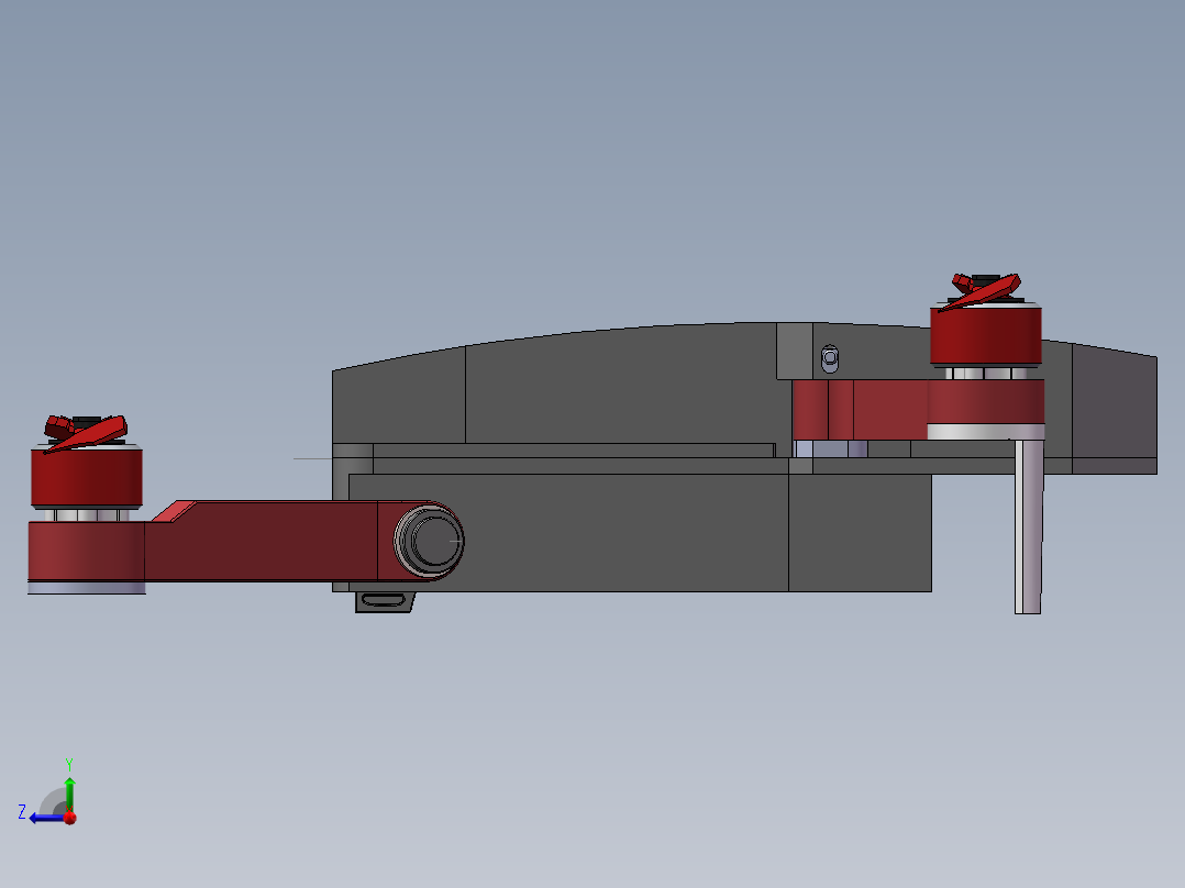 SW三维 飞行器装配体右视图