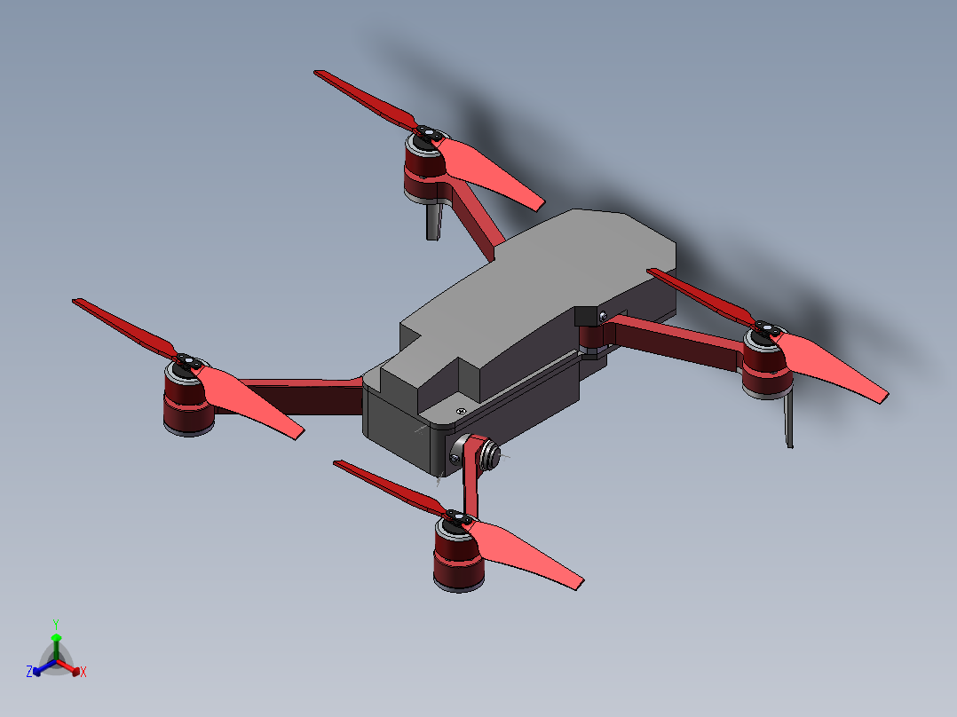 SW三维 飞行器装配体正等轴测图