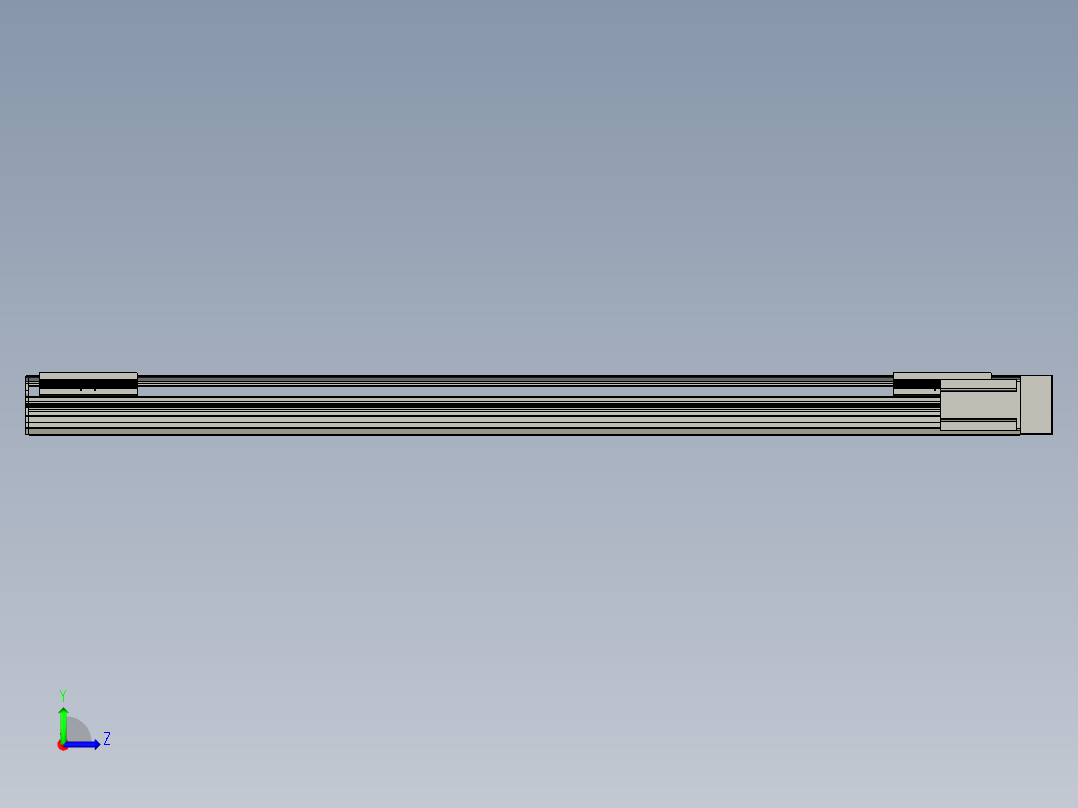 直线模组LHA170-S1300-R设计图纸左视图