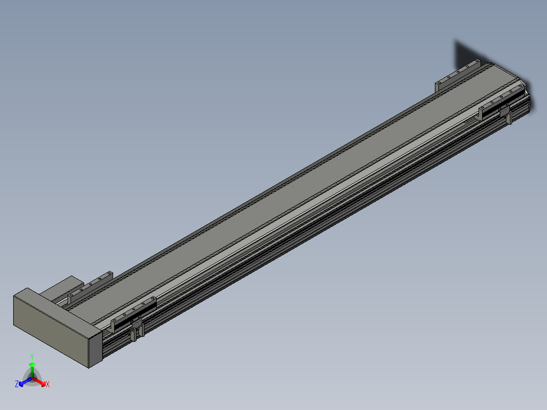 直线模组LHA170-S1300-R设计图纸正等轴测图
