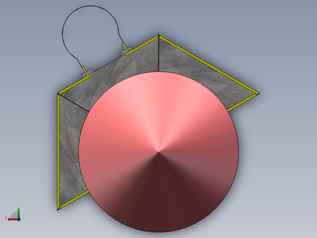 烟囱和爬梯SW三维==979804==25后视图