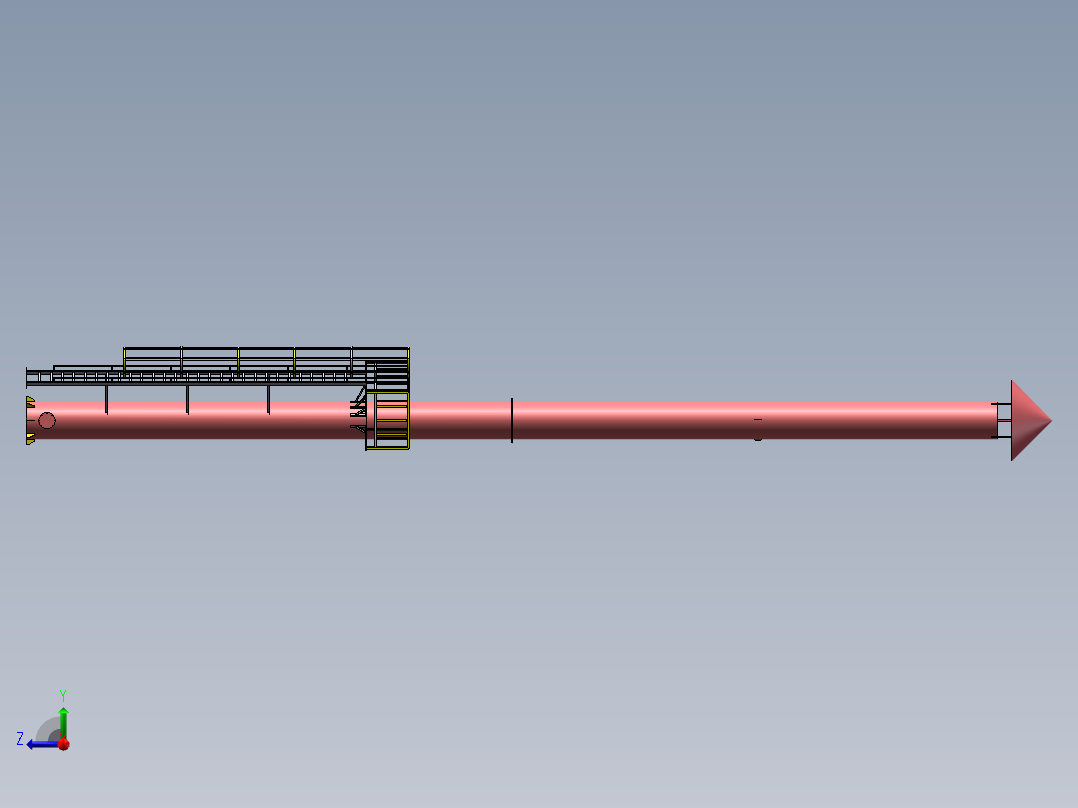 烟囱和爬梯SW三维==979804==25右视图