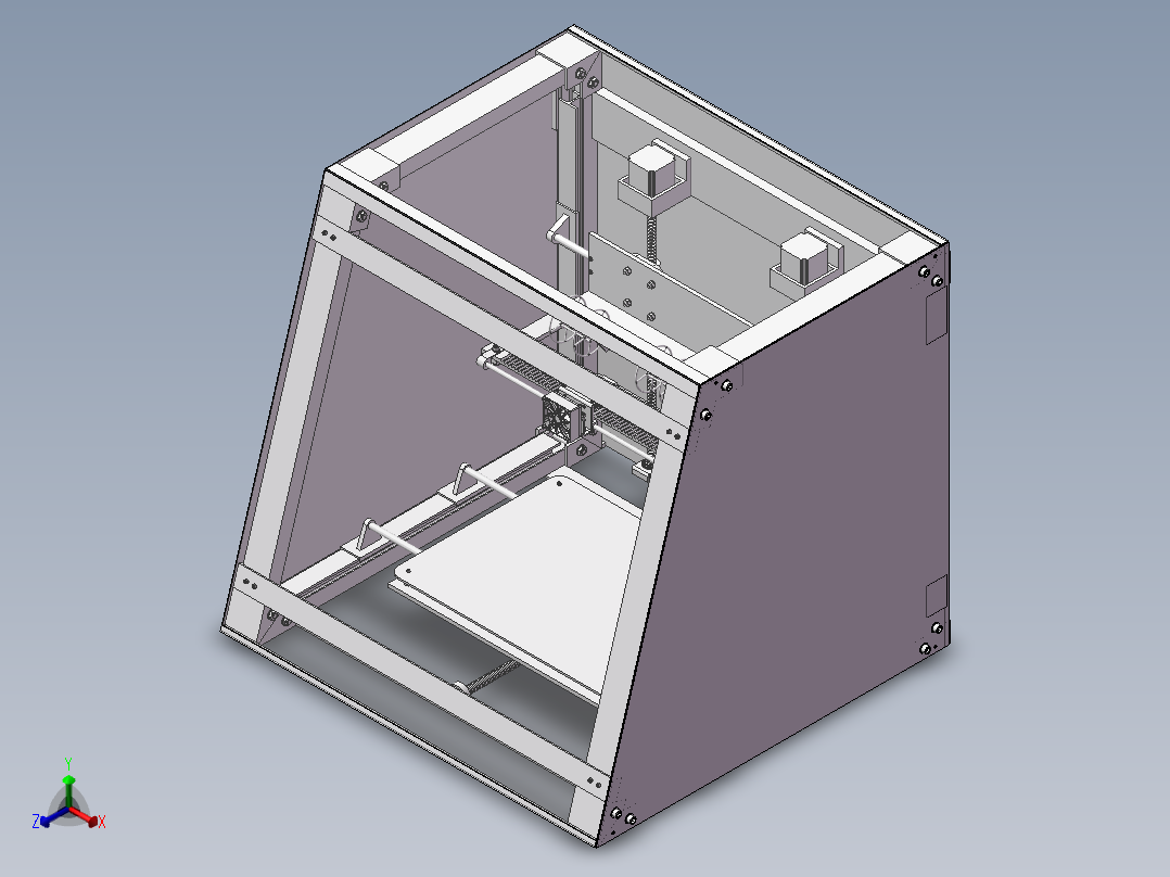 精密打印机正等轴测图