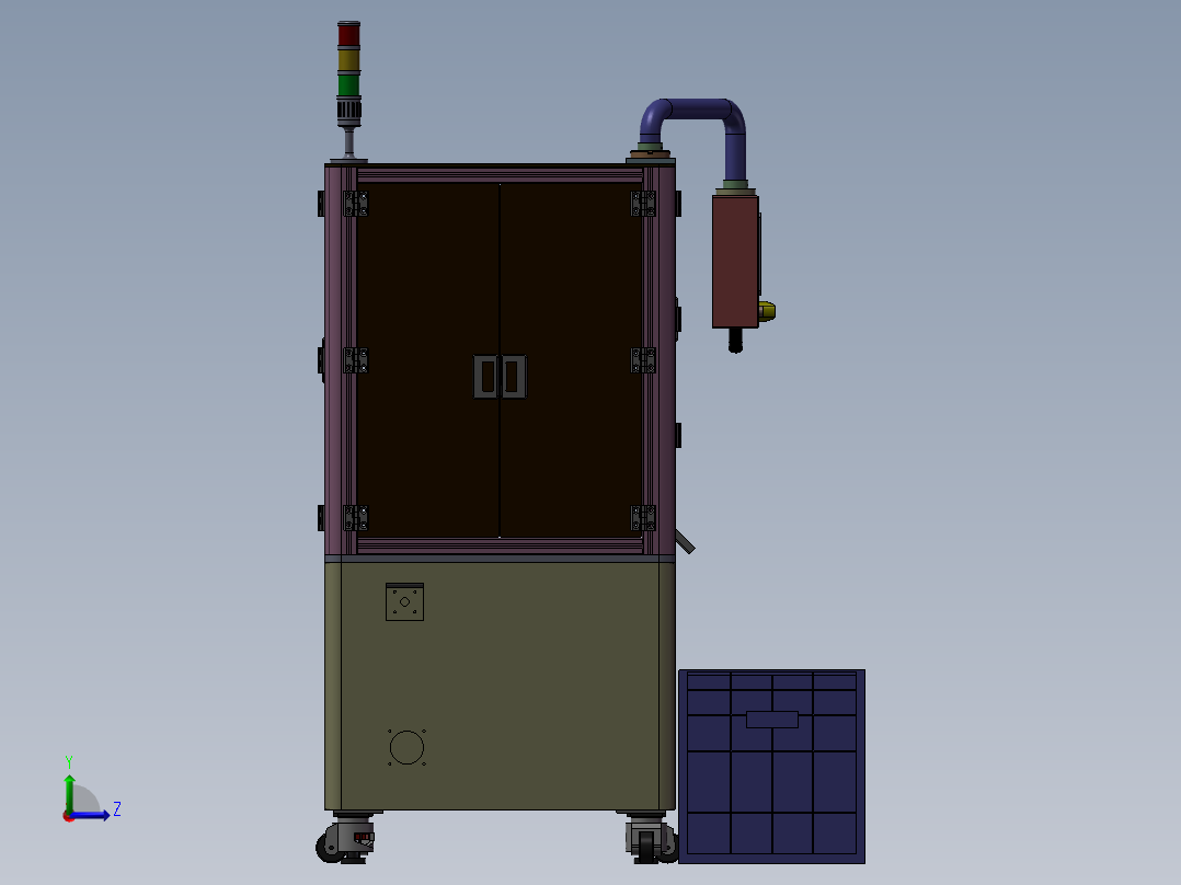 布带自动裁切设备左视图