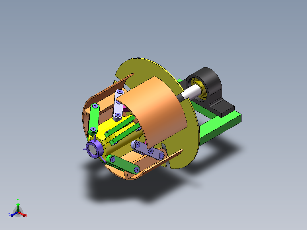 内涨式涨紧机构SW三维图=633790==160正等轴测图