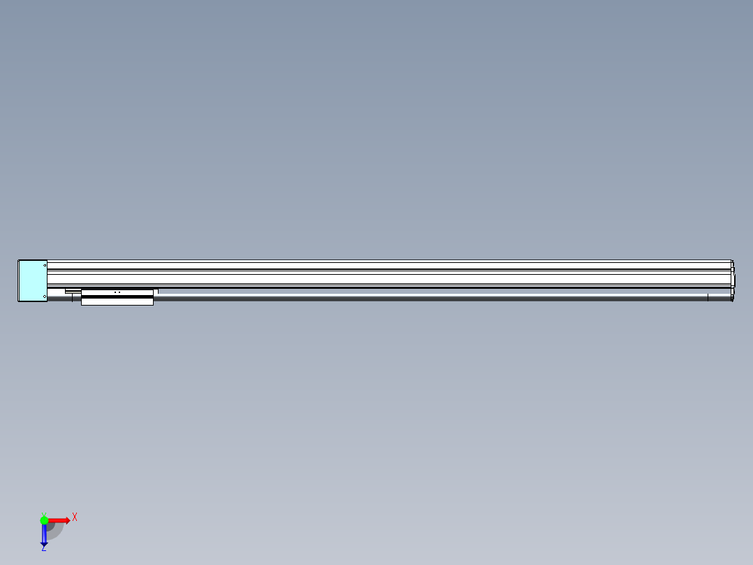 VF丝杆传动-一般环境VF14-Lxx-C-S1050-BL-ZP40-C3俯视图