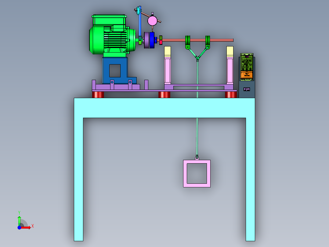 电机输出轴跳动度测量机前视图