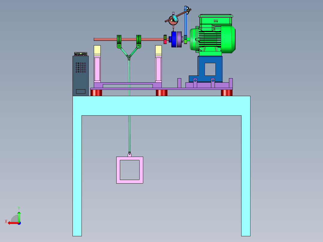 电机输出轴跳动度测量机后视图