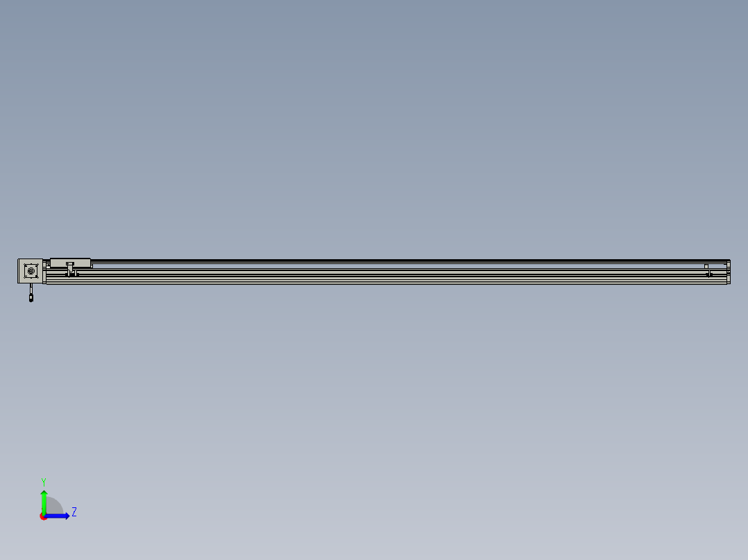 东锦同步带传动-直线滑台模组DH170B-L150-S2300-BL-P400W-C3左视图