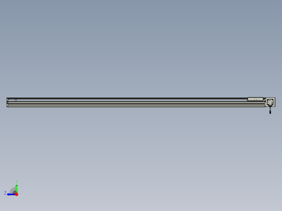 东锦同步带传动-直线滑台模组DH170B-L150-S2300-BL-P400W-C3右视图