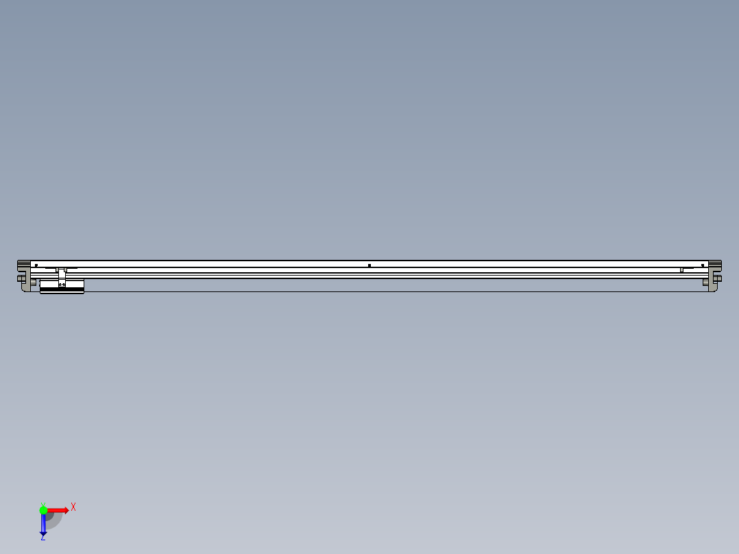 威洛博VL系列直线电机模组-VL14S1-S1550俯视图