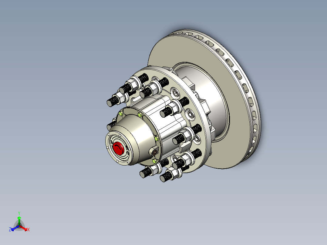 制动器 (19)正等轴测图