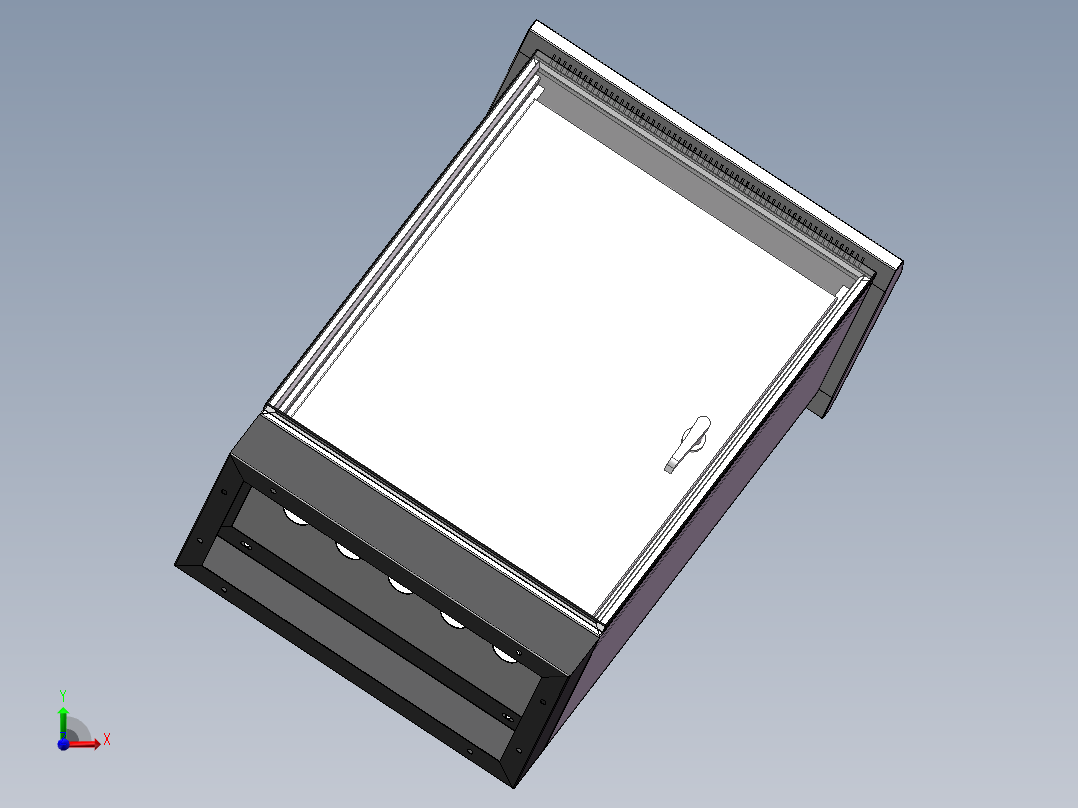 户外机箱（双层门）1000X650X350前视图